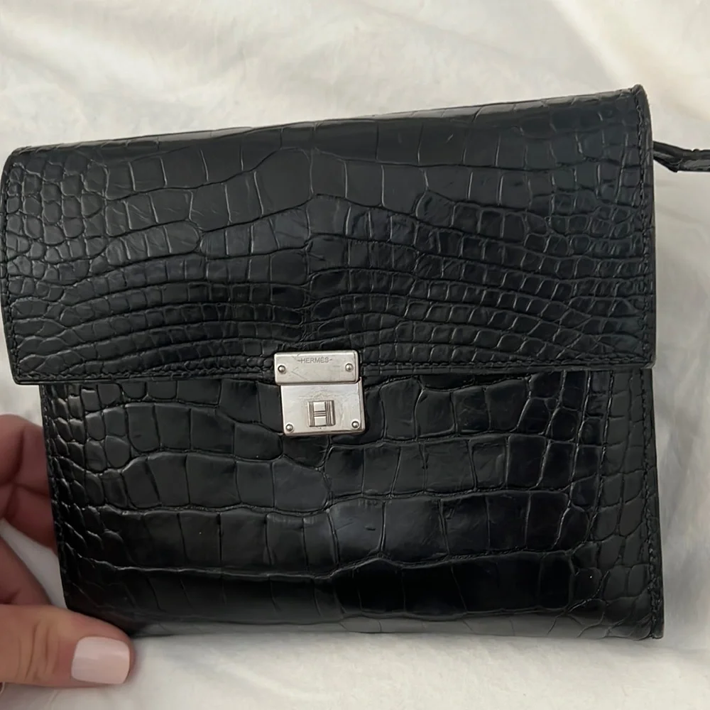 Hermes crocodile crossbody bag. Authentic gorgeous 😻 - Picture 1 of 4